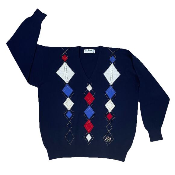 Pringle Of Scotland Men’s Size XL Blue Pullover Lamb’s Wool Sweater -TURNBERRY - Picture 2 of 13